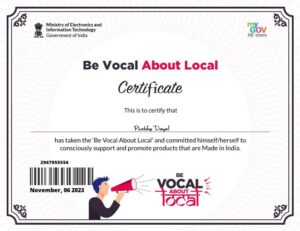 PLEDGE FOR VOCAL FOR LOCAL